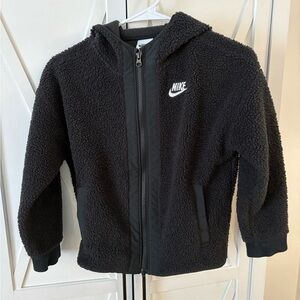 Kids Nike Black Fleece Hooded Jacket